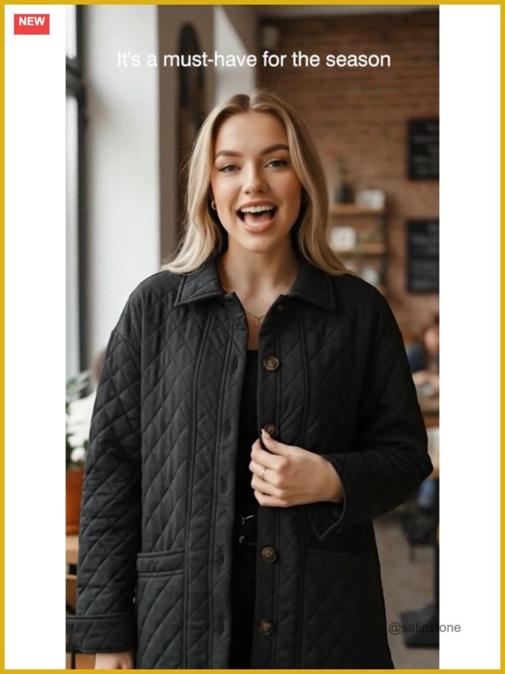 Quilted Lightweight Button Down Long Sleeve Jacket with Pockets - Picture 6 of 6
